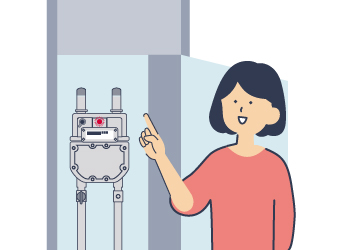 ガスメーターの設置場所案内（マンション・アパートの場合）